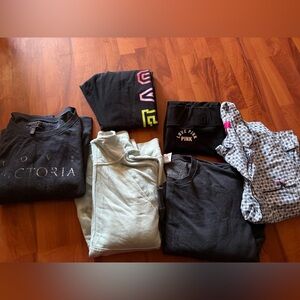 PINK Victoria's Secret Black and Gray Sweaters and Hoodies